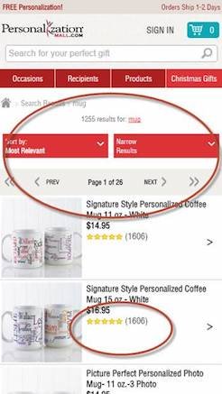 mobile interface